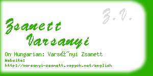 zsanett varsanyi business card